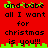 Red background with black text reading 'and babe all I want for christmas is you!!!' and green pixelated audio waveforms, duplicated in a