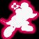 White cartoon character silhouette with red outline in various poses on black background, some frames show motion blur.