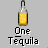 Animated contact sheet showing two distinct animations: a bottle count sequence and a floor gesture, both in pixel art style with gray background transparency.