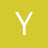 White pixelated Y-shaped symbol on solid mustard-yellow background, rendered in low-resolution digital style with no additional elements or text.