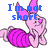 Pixelated pink cartoon character with striped purple pants and large ears, shown in multiple poses with blue text overlays reading 'I'm not short', 'I'm fun size', 'I'm sooo not king sized Doug hahaha'.