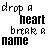 Animated contact sheet of a 5x5 grid showing sequential frames from an animated icon with text and heart symbols changing color and position.
