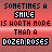 A static image displays repeated text in a pattern with alternating red and black backgrounds