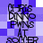 Pixelated text on a blue and white checkered background with visible motion blur in the text elements.