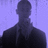 Pixelated image of a person's back with a purple background, split into four quadrants with text in two quadrants.