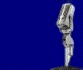 Two silver microphone icons on dark bases against a solid blue background, with white text reading "BLA BLA" in the center.