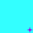 A static image with a cyan background and scattered purple pixel clusters forming various shapes including crosses, stars, and dots.