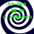 Four identical spiral patterns with green text reading "its like im in a tornado" overlaid on dark blue backgrounds.