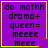 Purple square with yellow border contains pixelated text 'do mathh drama+ queen= meeee meee' and two distinct animation states showing a heart or star symbol.