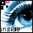 nine pixelated blue-and-white eye close-ups with pink corner accents, displaying text variations below each frame