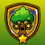 Animated sequence showing a character with brown pigtails and glasses transitioning between shield-shaped emblems featuring green trees, yellow stars, and blue accents on a gradient background.