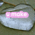 Four heart-shaped gray stones with pink text overlays showing sequential animation frames.