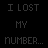 Animated text sequence on black background with pink and gray pixelated letters forming 'I LOST MY NUMBER... CAN I BORROW YOURS?' in varying states of clarity.