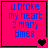 A pink square with blue text reading "u broke my heart 2 many bmes" and a black pixelated heart icon in the bottom-right corner.