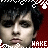 A 3x3 contact sheet of seven animated frames showing a person with dark hair against a red background, featuring pixelated white text and decorative elements.