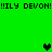Green background with repeated black text and pixelated hearts in different positions.