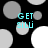 Animated icon with black background, gray and white circles, and cyan text 'GET SILU' in four positions.