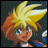 A pixelated anime-style character with spiky yellow and orange hair appears on the left side of a contact sheet, while the right side displays stylized text reading "Anime IM" above smaller text that may be "COM" or similar.