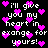 Pixelated text reads "i'll give you my heart in exange for yours!" surrounded by pink hearts on a black background.