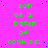 A bright pink background with green pixelated text reading "son of a batch of cookies!!" repeated in multiple , scattered blue dots across the surface