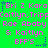 Pixelated text on a bright green background with repeated phrases and star symbols in pink, blue, and purple hues.