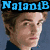 A four- of pixelated character images with overlaid text: top-left shows a person with light brown hair and blue text "N31901B"; top-right shows two people with green text "luvs"; bottom-left shows a person with dark hair and purple text "twilight"; bottom-right is empty
