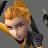 Pixelated static icon of a character with light brown hair and dark clothing against a gray background, likely from an animated series or game.