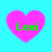 Four pink heart shapes on a cyan background, each containing green text reading 'Lexi' with slight pixelation.