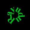 Green and red text-based circular icons rotate against a black background, with 'U of L' text visible in red behind the green circular elements.