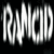 A 2x2 contact sheet of three animated frames showing a black-and-white Rancid band logo with skull and crossbones, featuring stylized text and motion blur effects.