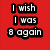 Six pixelated text in red, pink, and purple backgrounds with black-outlined white lettering arranged in a