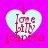 Four identical pixelated heart-shaped icons with red text on a bright pink background, each displaying "I Love Britney johdson" in a stylized font.