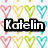A static image with a repeating heart pattern background and two text labels over it.