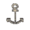 Nine anchor icons arranged in a , each with distinct pixelated variations of the anchor's shape and base structure