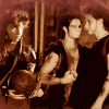 Animated sequence of a person with curly hair in a sepia-toned scene, showing head movement from left to right across frames.