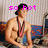 A shirtless person wearing a cap and medals sits on a patterned couch with text overlays changing from 'so hot' to 'awww' to 'cutie'.