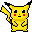 Four pixelated Pikachu variants arranged in a , each with distinct color schemes and backgrounds
