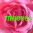 Pixelated pink and red floral background with green text reading 'm9evel' overlaid in the center.