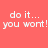 Four quadrants display identical text on solid backgrounds with slight color variations.