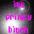 Pixelated text in bright magenta on a grayscale gradient background, with visible animation changes between frames.
