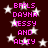 Dark brown background with white stars and pink text reading BFRLS DAYNA JESSY AND ALLIY repeated in two