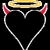 A heart-shaped icon with a halo and devil horns, featuring red text reading "this is totally me" on the right side.