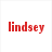 Red pixelated text on white background reads 'lindsey' in top-left, 'lindsey loves' in top-right, and 'lindsey loves you' with a heart symbol in bottom-left.