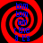 Four identical display a red and black spiral background with blue text reading 'tom tom 6m r the 9 L's' in pixelated font