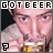 Animated contact sheet of a person drinking beer with changing text and question marks across frames.