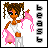 Pixel art of a character with brown skin, braided hair, and pink eyes holding pink fabric, standing on a gray platform with vertical text reading 'beast' on the left.