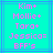 Pixelated text list on cyan background with blue lines, displaying names and 'BFF's' in pink font