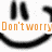 Four identical black-and-white smiley faces arranged in a with orange and green text overlays on the top-left and bottom-left icons
