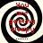 Four identical spiral patterns with red text reading 'You are getting sleepy' and six dots below, arranged in a on a black background