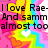 Pixelated text on a rainbow gradient background with hearts and stars, showing partial phrases and a smiley face.